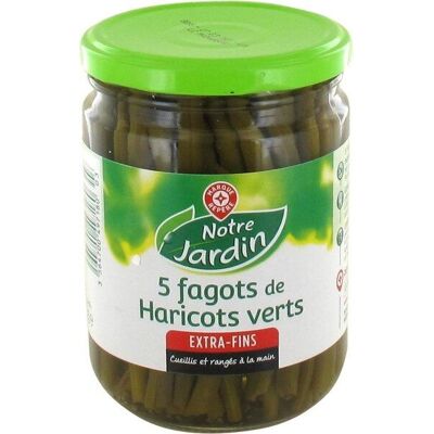 Fagots Haricots Verts Extra Fins X 5 (Notre Jardin - Marque Repère)