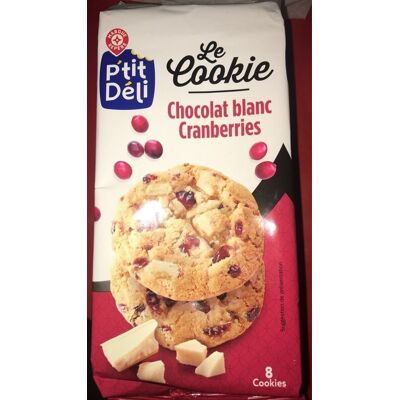 Cookies Chocolat Blanc Cranberries (P'tit Déli - Marque Repère)