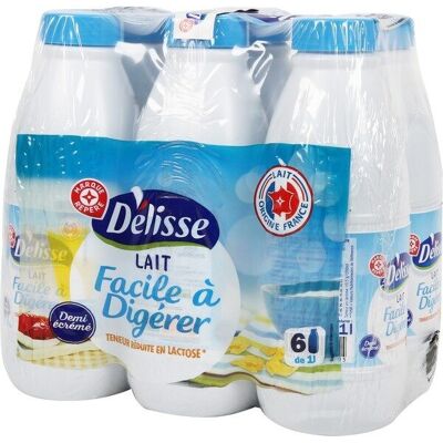 Lait Demi-Écrémé Réduit En Lactose Bouteille (Délisse - Marque Repère)
