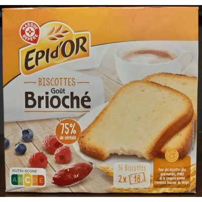 Biscottes Goût Brioché X 36 (épi D'or - Marque Repère)