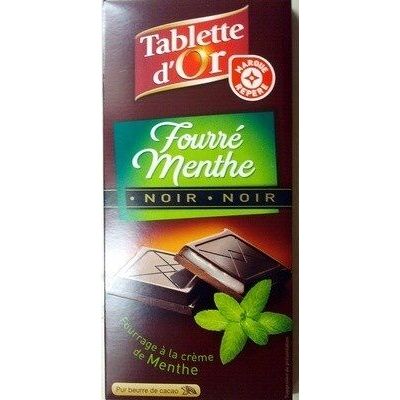 Chocolat Noir Fourré Menthe (Tablette D'or - Marque Repère)