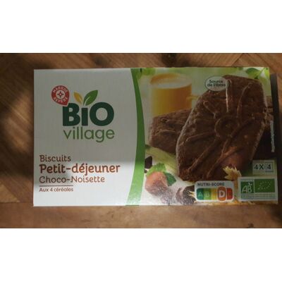 Biscuits Petit Déjeuner Choco-Noisette (Bio Village - Marque Repère)