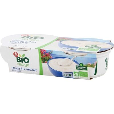 Yaourt À La Grecque Bio Au Lait Entier X 2 (Bio Village - Marque Repère)