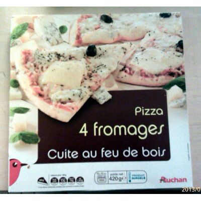 Pizza 4 Fromages Cuite Au Feu De Bois (Auchan)
