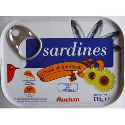 Sardines À L'huile De Tournesol (Auchan - L'oiseau)