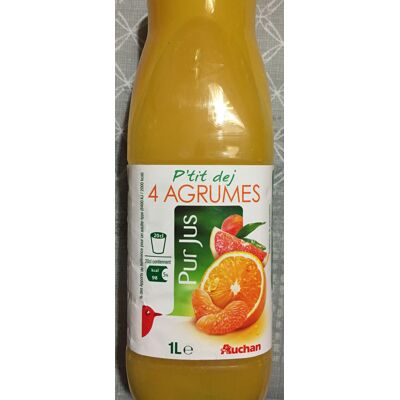 P'tit Dej - Pur Jus 4 Agrumes (Auchan)