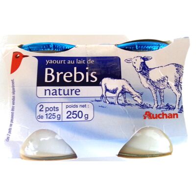 Yaourt Au Lait De Brebis Nature (2 Pots) (L'oiseau - Auchan)