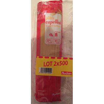Pâtes Capellini De Qualité Supérieure (Lot 2 X 500) (Auchan - L'oiseau)
