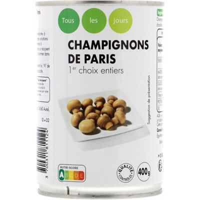 Champignons De Paris Entiers 1Er Choix (Tous Les Jours - Tlj)