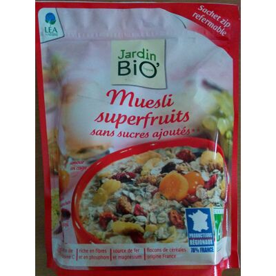 Muesli Superfruits Sans Sucres Ajoutés (Jardin Bio - Léa Nature)