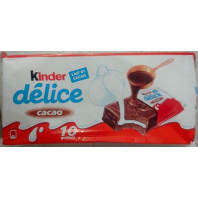 Délice - Petit Gâteau Enrobé Au Cacao Et Fourré Au Lait (Kinder - Ferrero)