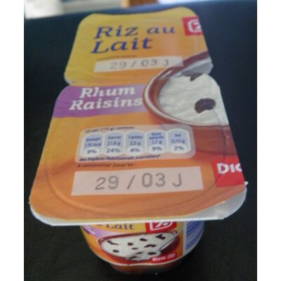 Riz Au Lait Rhum-Raisins (Dia)