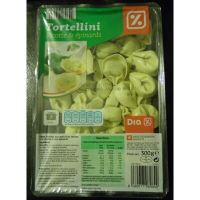 Tortellini Ricotte & Épinards (Dia)