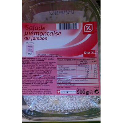 Salade Piémontaise Au Jambon (Dia)