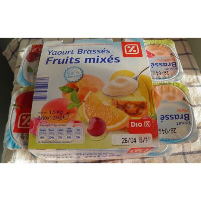 Yaourt Brassés - Fruits Mixés - Sans Morceaux (Dia)
