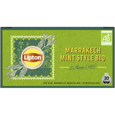 Lipton Thé Vert Bio Marrakech Mint 20 Sachets Mousseline (Lipton)