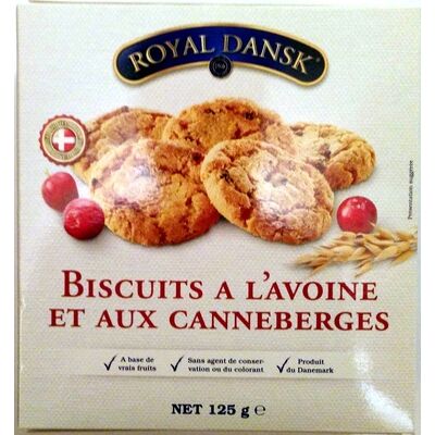 Biscuits à l'avoine et aux canneberges (Royal Dansk)
