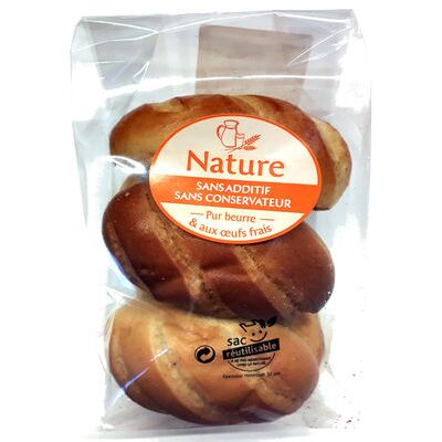 Pain au lait nature (Brioches Podis)