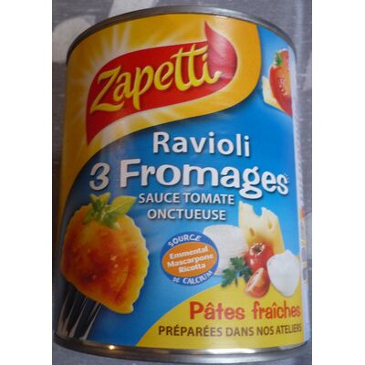 Ravioli 3 fromages (sauce tomate) (Zapetti)