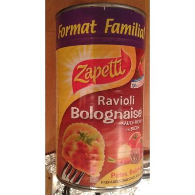 Ravioli bolognaise (sauce riche en bœuf) format familial (Zapetti)