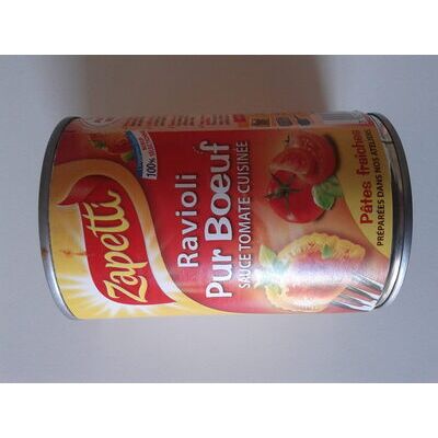 Ravioli pur bœuf (sauce tomate cuisinée) (Zapetti)