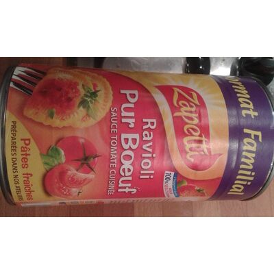 Ravioli pur bœuf (sauce tomate cuisinée) format familial (Zapetti)