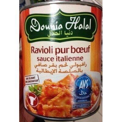 Ravioli pur bœuf sauce italienne (Dounia Halal)