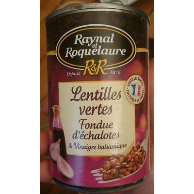 Lentilles vertes fondue d'échalotes & vinaigre balsamique (Raynal Et Roquelaure)