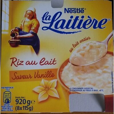 Nestlé la laitière, riz au lait saveur vanille (Nestlé)