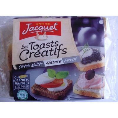 Les toasts créatifs (céréale maltée - nature - pavot) (Jacquet)