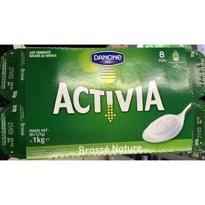 Activia (brassé nature) 8 pots (Danone - Activia)
