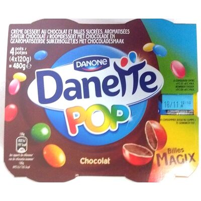 Danette pop chocolat billes magix (Danone)