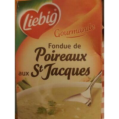 Fondue de poireaux aux st jacques (Liebig)
