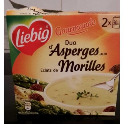 Duo d'asperges aux eclats de morilles (Liebig)