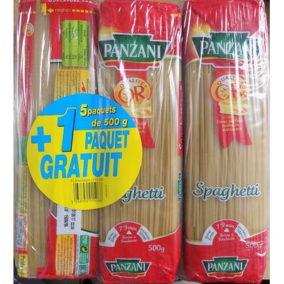 Spaghetti (lot de 5 paquets de 500 g + 1 gratuit) (Panzani - Ebro Foods)