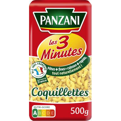 Les 3 minutes, coquillettes (Panzani - Ebro Foods)