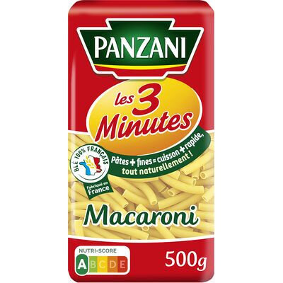 Les 3 minutes, macaroni (Panzani - Ebro Foods)