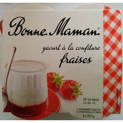 Yaourt à la confiture de fraises (Bonne Maman)