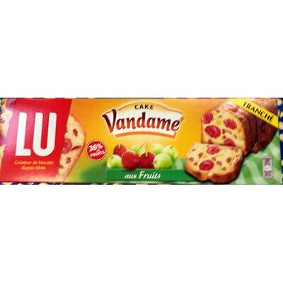 Cake vandame aux fruits, tranché (Lu)