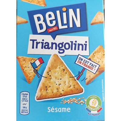Biscuits crackers triangolini aux graines de sésame craquantes (Belin - Mondelez)