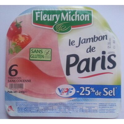 Le jambon de paris -25% de sel (Fleury Michon)