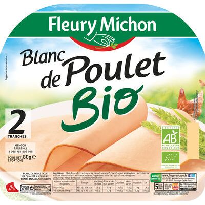 Blanc de poulet bio - 2 tr. (Fleury Michon)