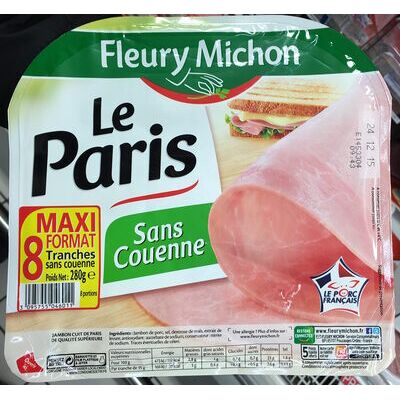 Le jambon de paris sans couenne - 8 tr. (Fleury Michon)