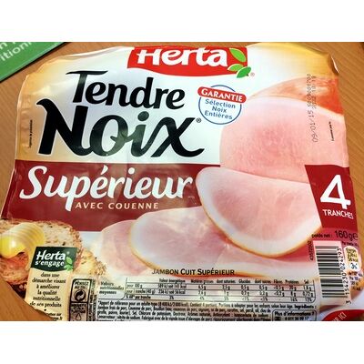 Tendre noix, supérieur avec couenne (4 tranches) (Herta - Nestlé)