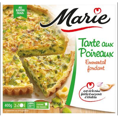 Tarte aux poireaux, emmental et crème fraiche (Marie)