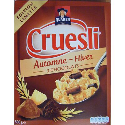 Cruesli, edition limitée (automne - hiver 3 chocolats) (Quaker - Cruesli)