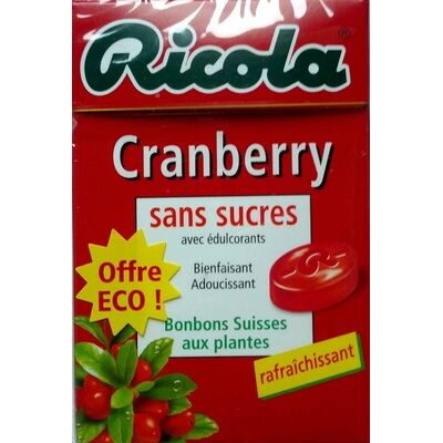 Ricola cranberry bonbons suisses aux plantes offre eco (Ricola)