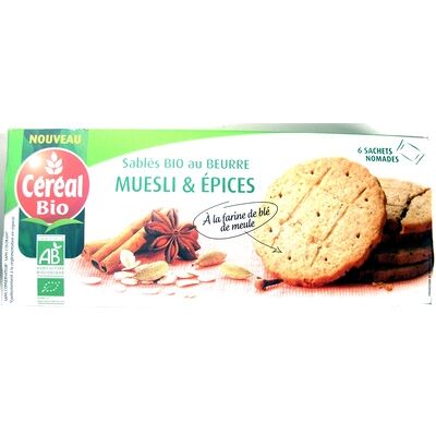 Sablés bio au beurre muesli & épices (Céréal Bio)