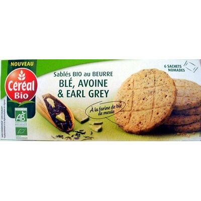 Sablés bio au beurre blé, avoine et earl grey (Céréal Bio)