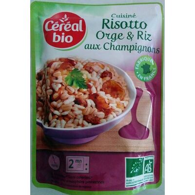 Cuisiné risotto orge et riz aux champignons (Céréal Bio)